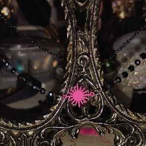 Pink Starburst Pendant Necklace